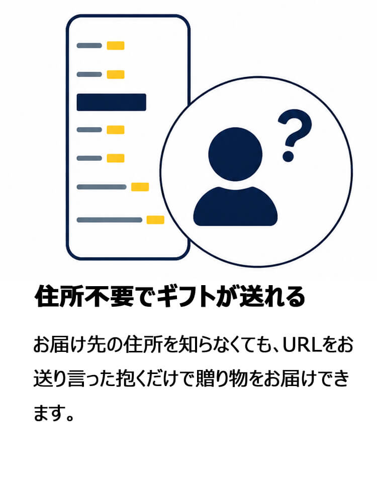 住所を知らなくても贈れる