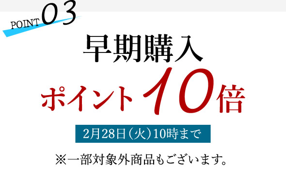 早期購入ポイント10倍