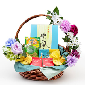 【お届けは7月3日以降】 『初盆 お供え』 盛りかごギフト J-80 【▲同梱不可▲】 【1注文＝1台】 【注意事項厳守】